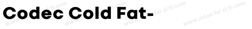 Codec Cold Fat字体转换